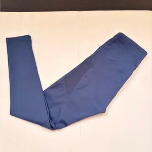 Women’s Blue High Waisted Leggings w/ Side Pockets Size M Fits Small